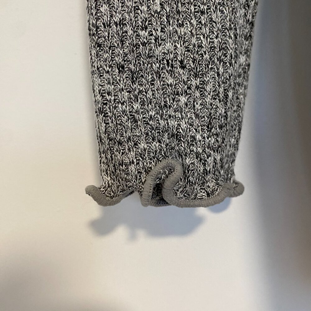 NWT Garage Salt & Pepper Grey Ribbed Tie Front Crop Top Women's Size Small - Picture 2 of 6
